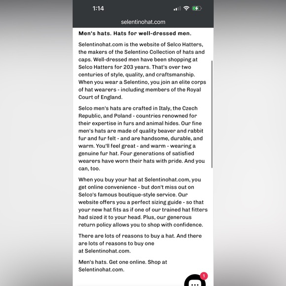 Selentino Sterling 100% fur felt fedora hat - Size 7 1/8 - Picture 3 of 15